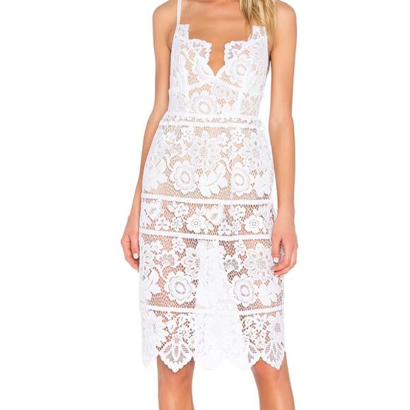 For Love And Lemons Gianna Midi Dress White - Picture 7 of 7